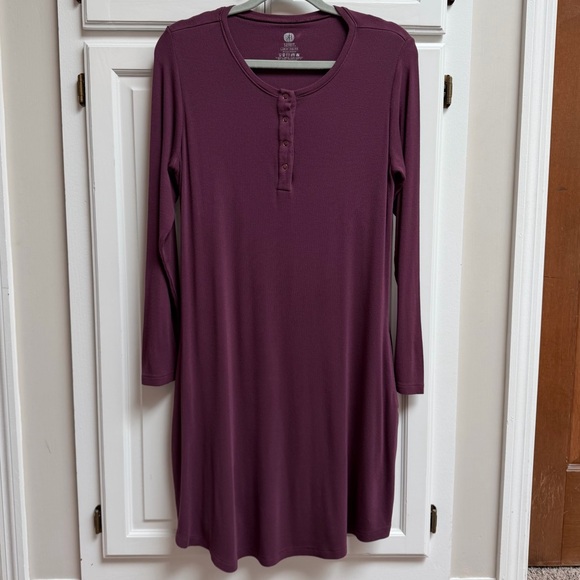 Kindred Bravely Riley Ribbed Bamboo Maternity & Nursing Nightgown Size Large - Picture 2 of 12